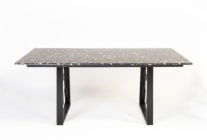 black-terrazzo-table